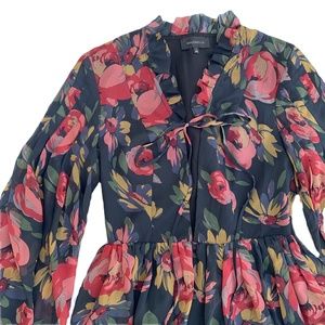 {MAJORELLE Revolve}V Neck Puff Sleeve Floral Dress